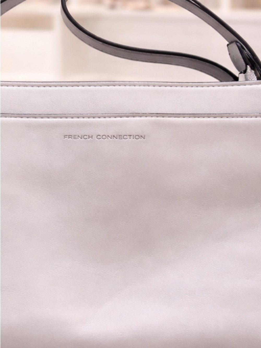 French Connection Gray Crossbody Shoulder Bag Minimalist Chic - Picture 4 of 6